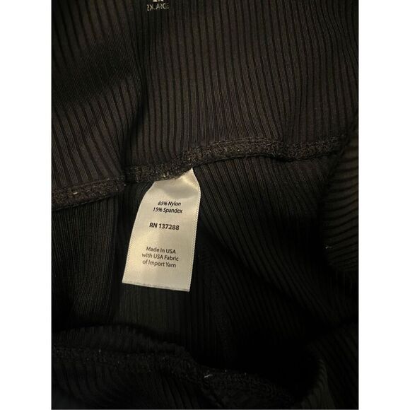 Year Of Ours Black Veronica Ribbed Athletic Leggings - Picture 4 of 4